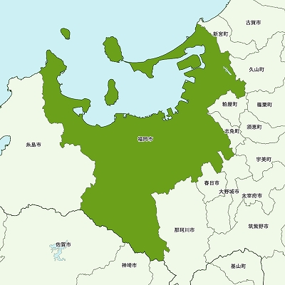 福岡市の地図